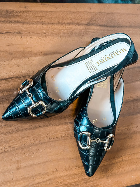 Gia Slingback Coco Black Flats