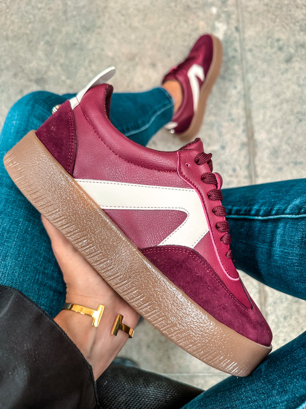 Bianchi Burgundy Sneakers