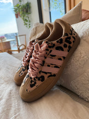 Sporty Leopard Sneakers Pink Laces