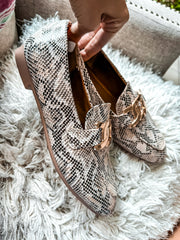 Ina Gold Snake Flats