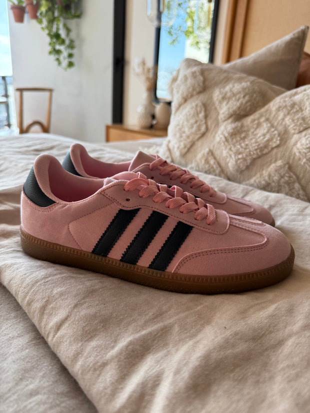 Sporty Cotton Stripes Blue Sneakers