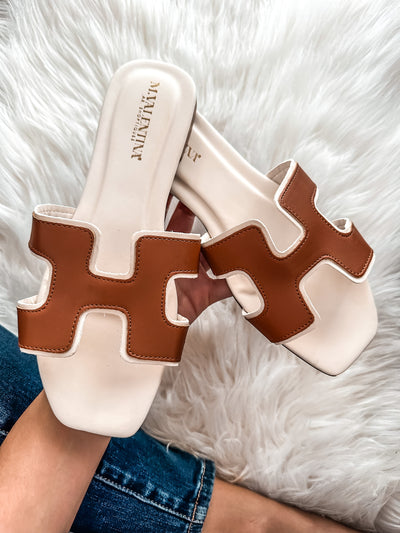 Hera Double Color Brown & Ice Sandals