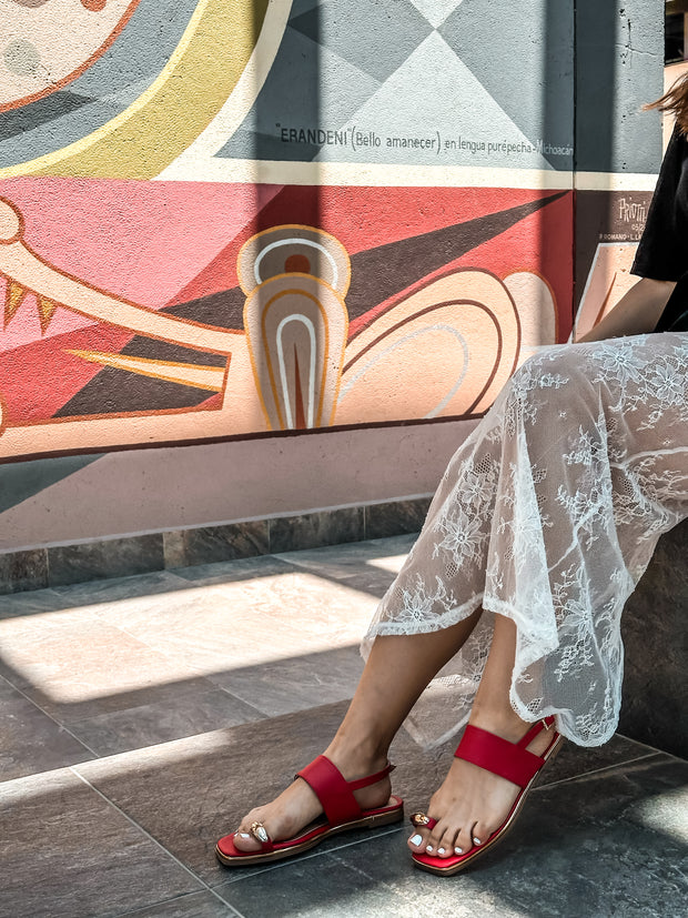 Borel Red Sandals