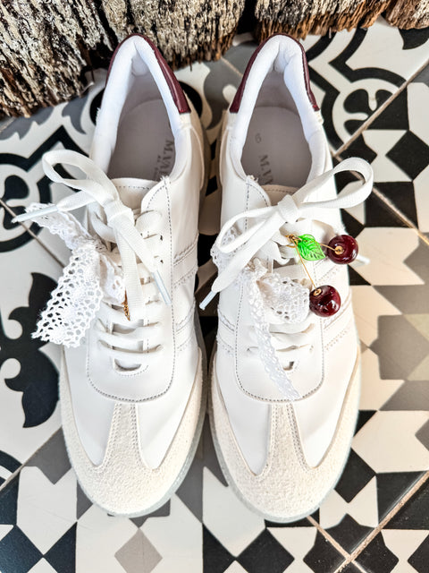 Zebra Cherry Charms Sneakers