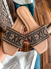 México Gold Sandals