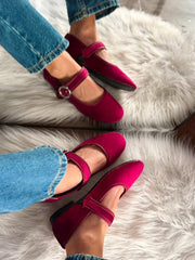 Baltimore Strap Wine Flats