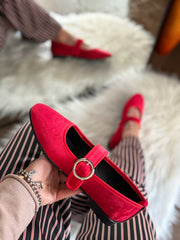 Baltimore Strap Red Flats