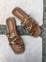 Agatha Gold Sandals