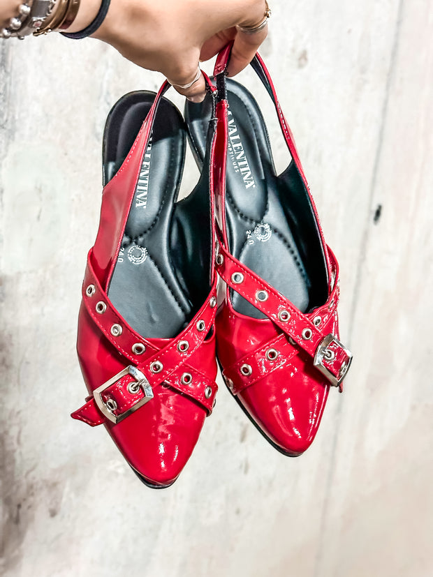 Rocket Anckle Red Flats