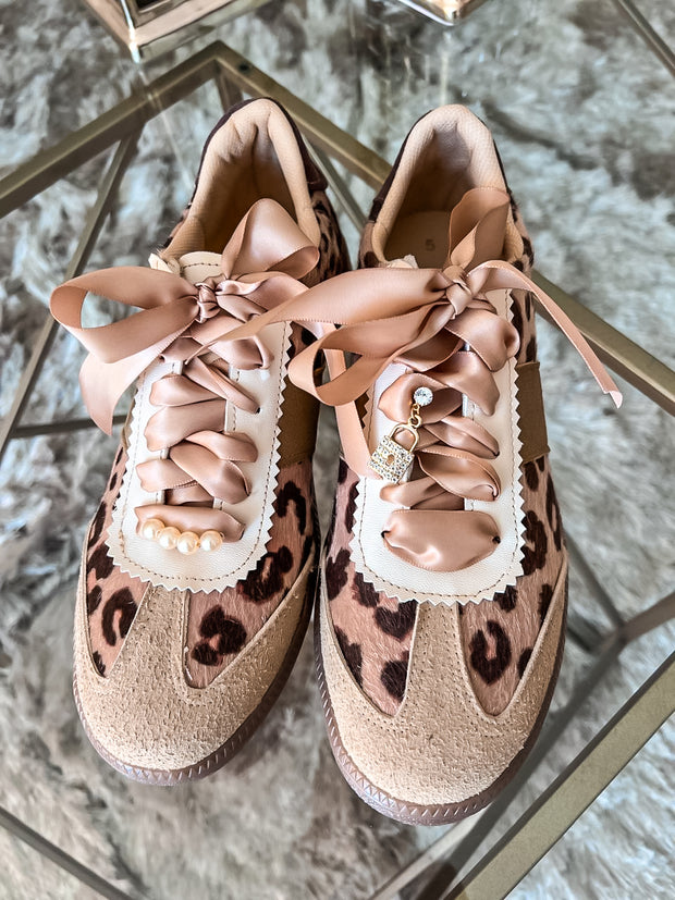 Leopard Charms Nude Sneakers