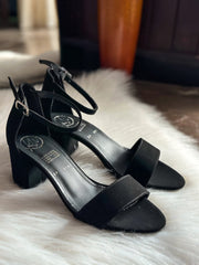 New Kicker Ancle Swede Black Heels