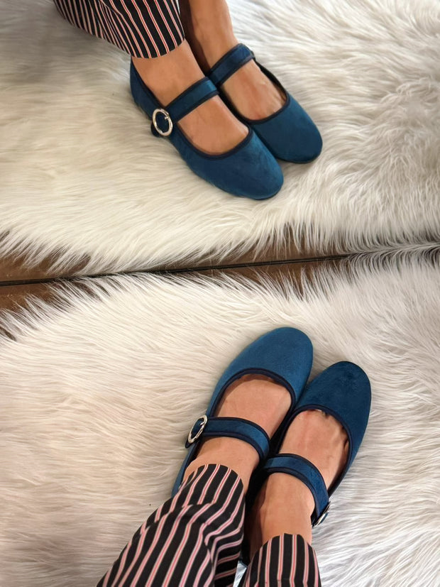Baltimore Strap Blue  Flats