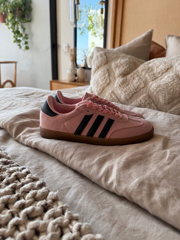 Sporty Cotton Stripes Blue Sneakers