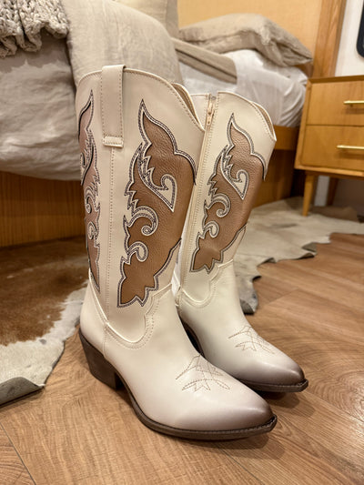 Flame Gold Rose Boots