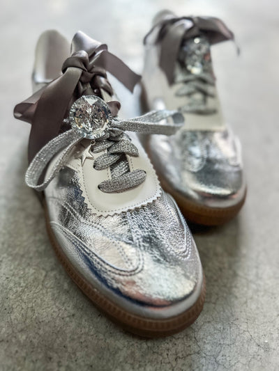 Zebra Charming Silver Sneakers
