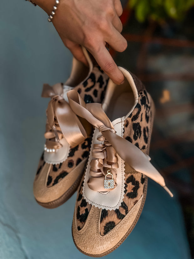 Leopard Charms Nude Sneakers
