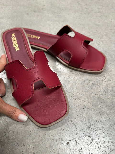 Hera Crown Merlot Sandals