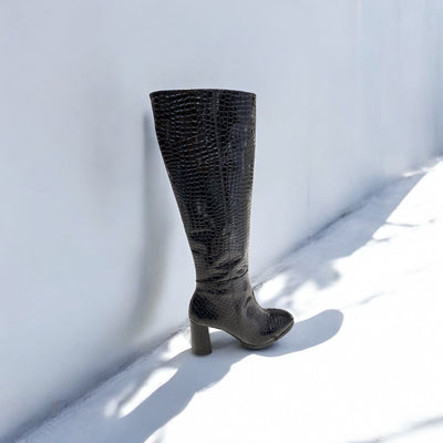 Nerea Croco Black Boots