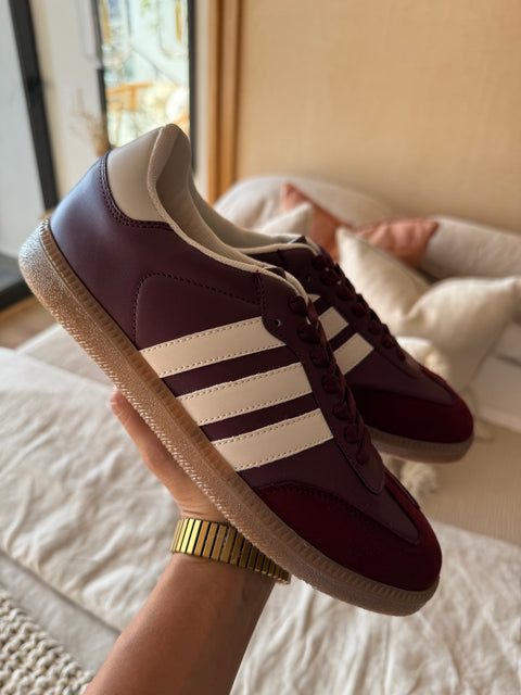 Sporty Burgundy Sneakers
