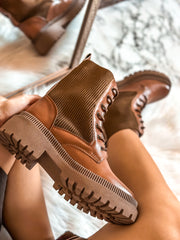 Combat Soft Brown Boots