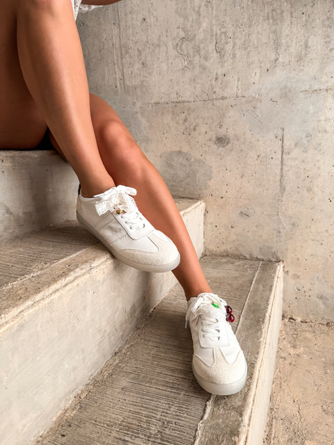 Zebra Cherry Charms Sneakers