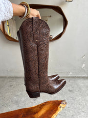 Ranch Boots Café Cincelado