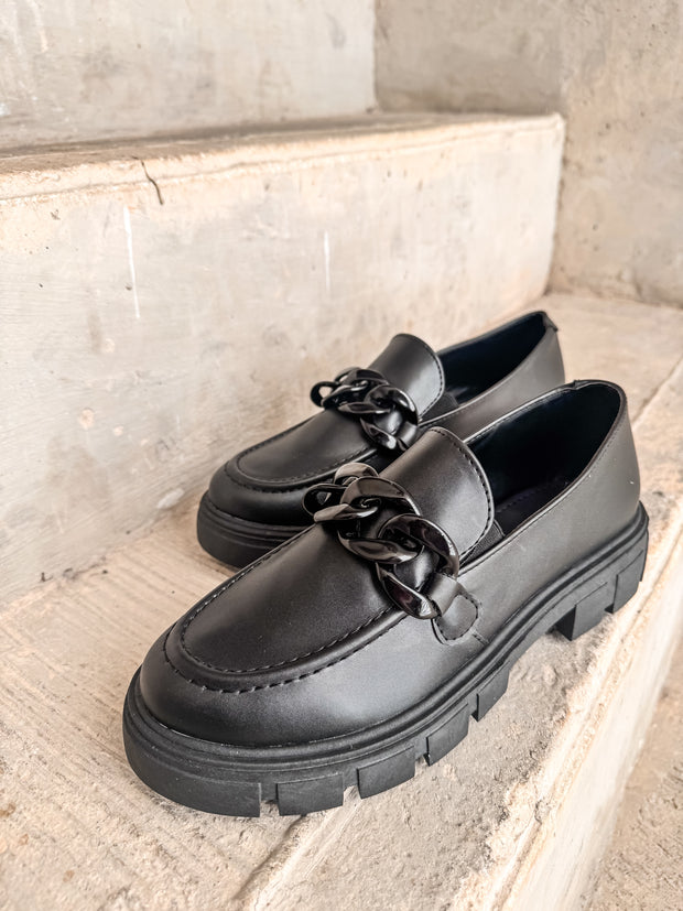 Columbia Black Matte Loafers