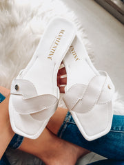 Braid White Sandals