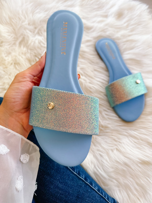 Aloha Soft Glitter Blue Sandals