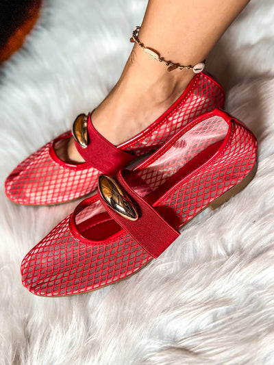 Roby Gold Red Flats