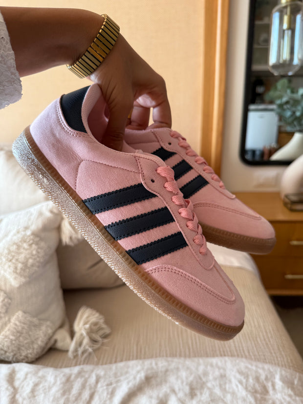 Sporty Cotton Stripes Blue Sneakers