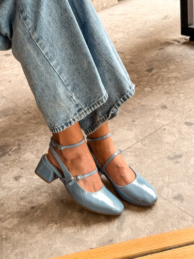 Mia Heels Mary Jane Tacón mini Baby Blue