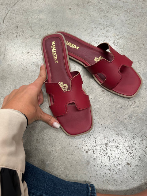 Hera Crown Merlot Sandals
