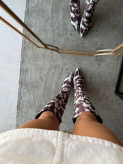 Greta Cow Print boots