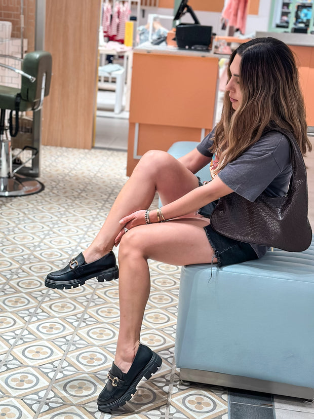 St Tome Mocasines Black