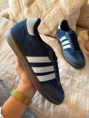 Sporty Blue Soft Blue Stripes Sneakers