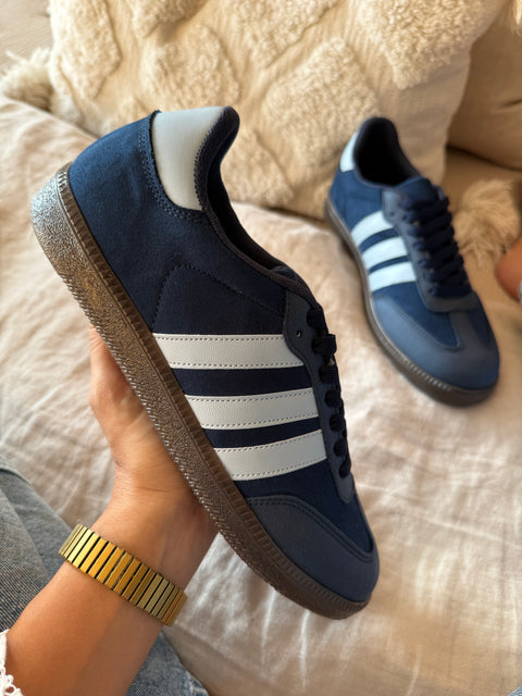 Sporty Blue Soft Blue Stripes Sneakers