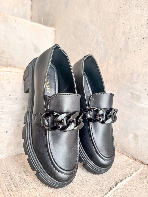Columbia Black Matte Loafers
