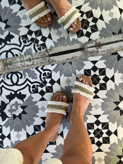Tulum Green Sandals