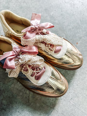 Zebra Charming Gold Sneakers
