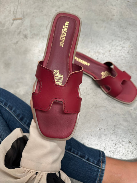 Hera Crown Merlot Sandals