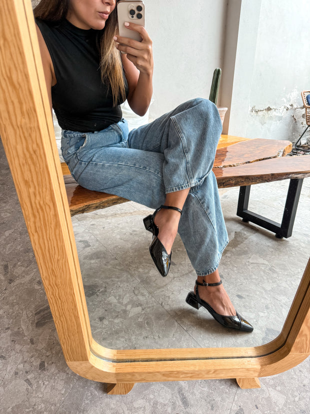 Mia Heels Puntal Tacón mini Negro