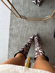 Greta Cow Print boots