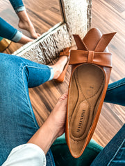 Paris Simple Knot Brown Flats