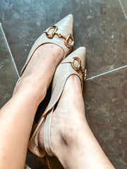 Gia Slingback Coco Nude Flats