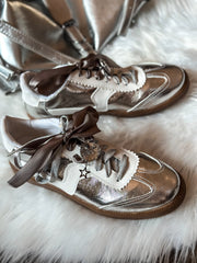 Zebra Charming Silver Sneakers