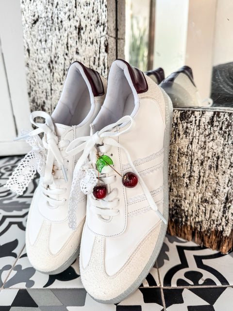 Zebra Cherry Charms Sneakers