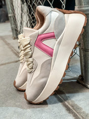 Valkiria Pink & White Sneakers