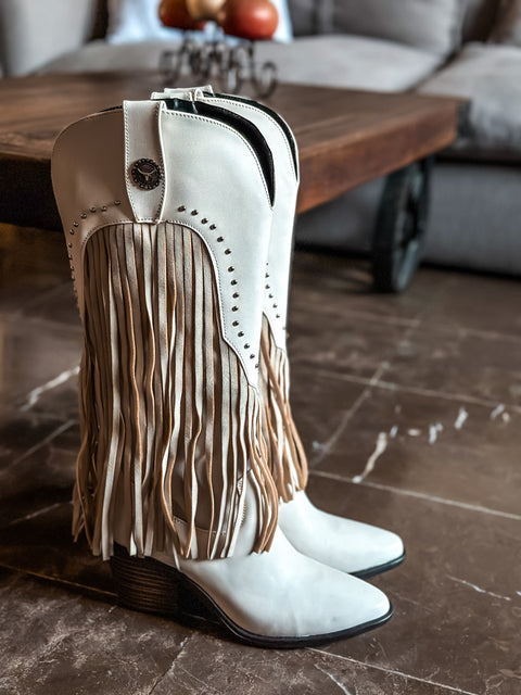 Crush Long Latte Boots