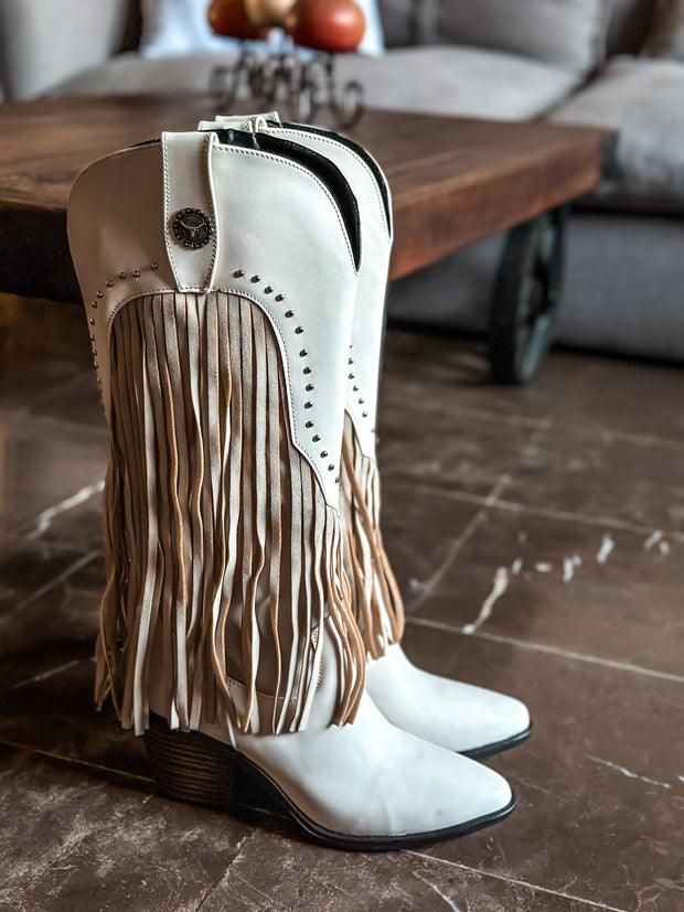 Crush Long Latte Boots